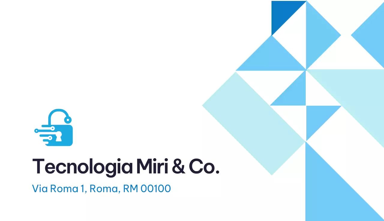 biglietto da visita geometrico blu