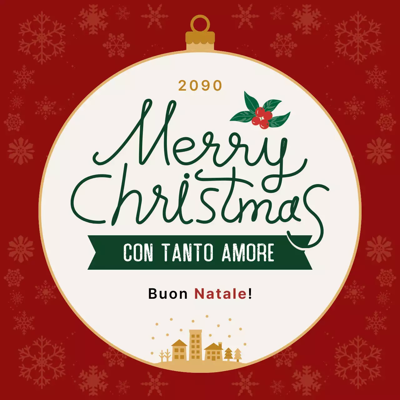 Auguri di Natale classici beige
