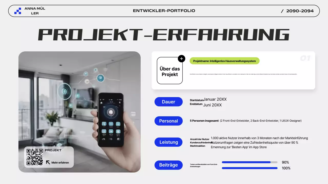 Einführung in das Grey Modern Portfolio