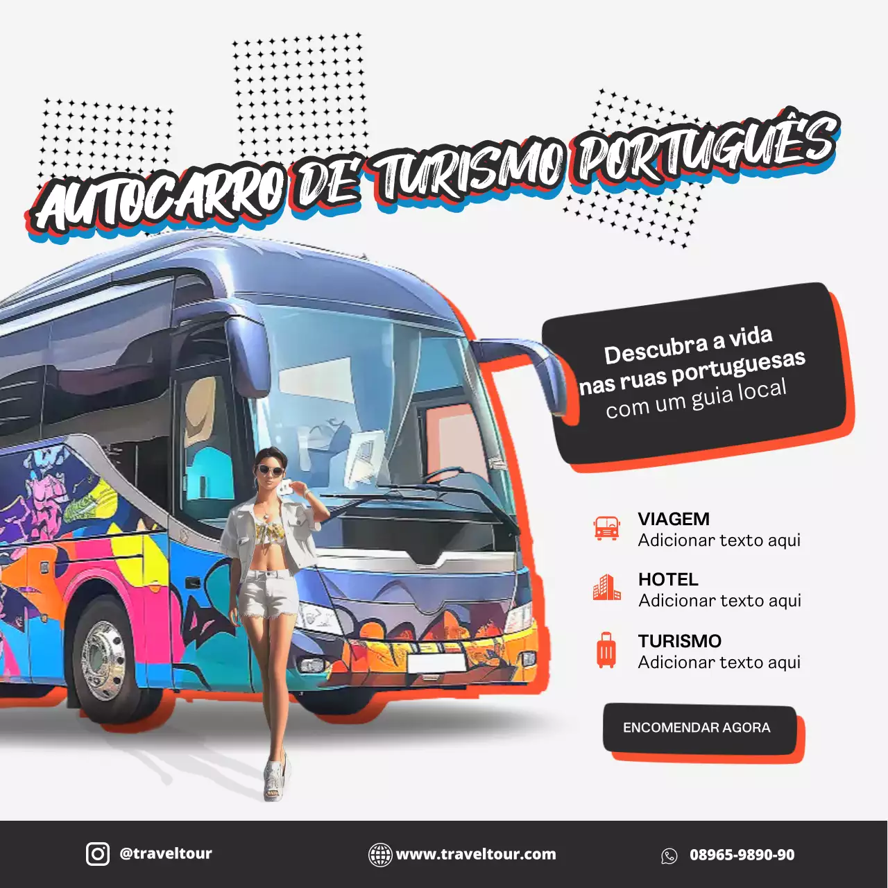 promoção de viagens colorida e moderna