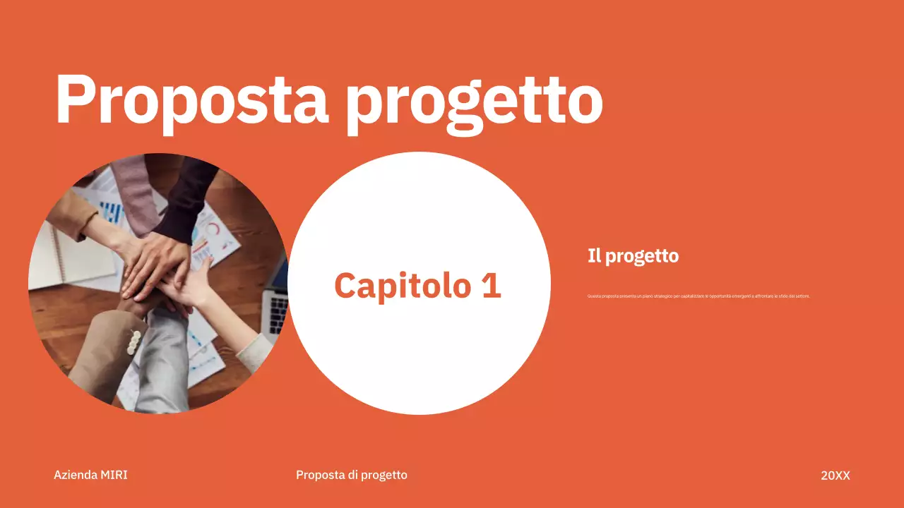 rosso proposta di progetto moderno business