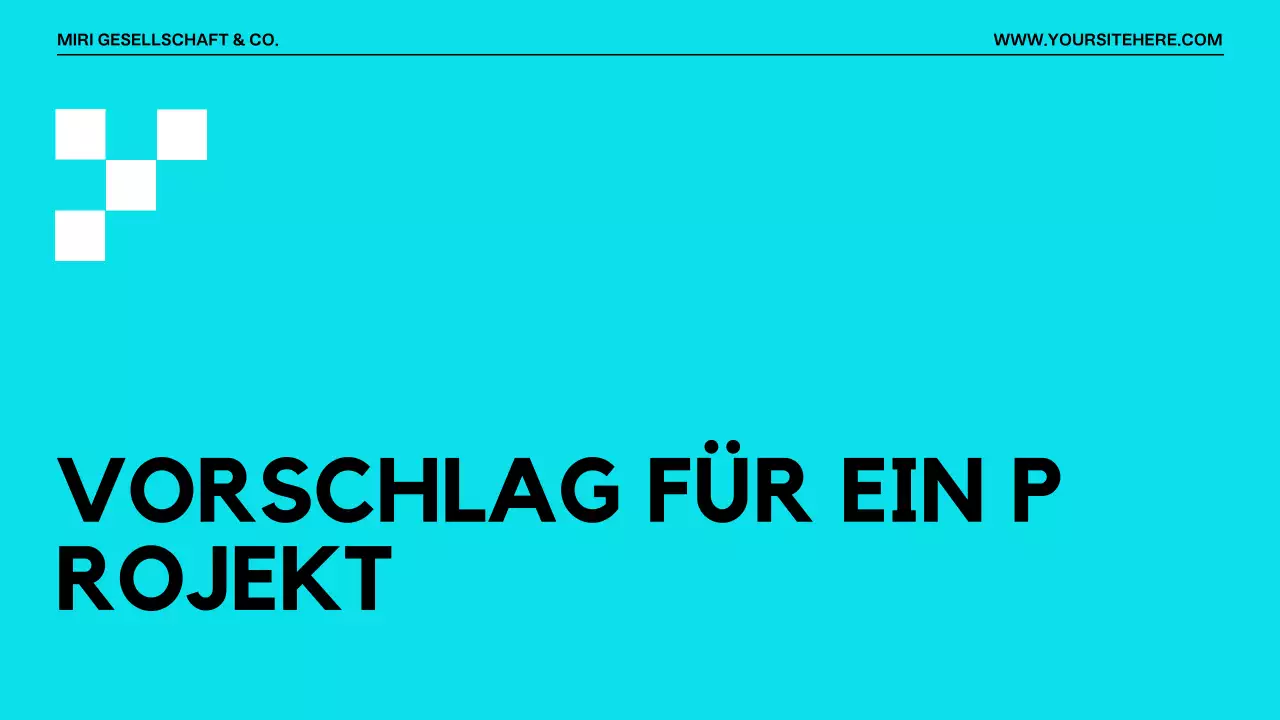 Moderne Projektvorschlags-Präsentation Orange Schwarz