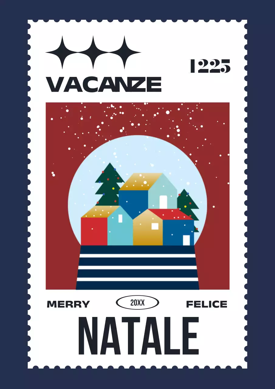 Cartolina natalizia vintage della Marina