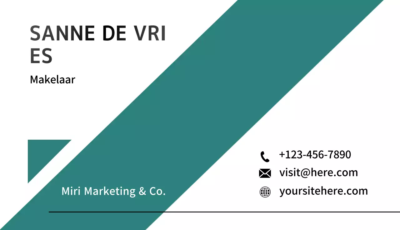 groenblauwe moderne vastgoedkaart