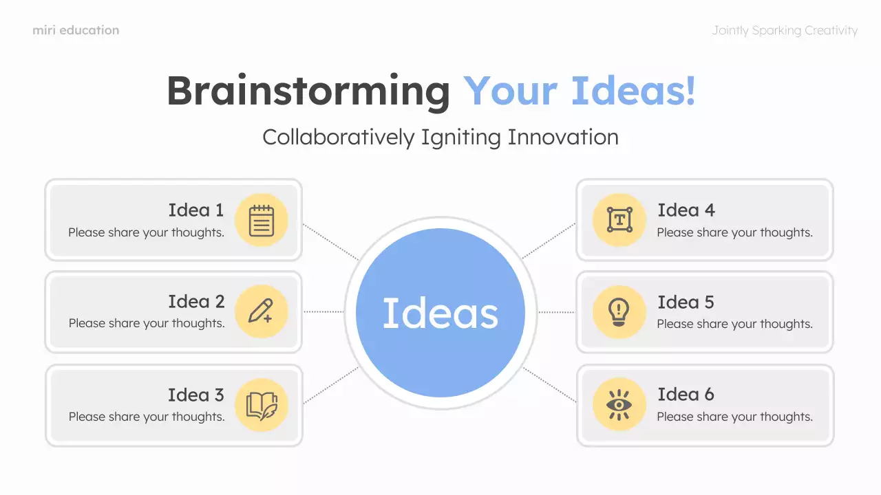 Blue Modern Brainstorming Guide Presentation