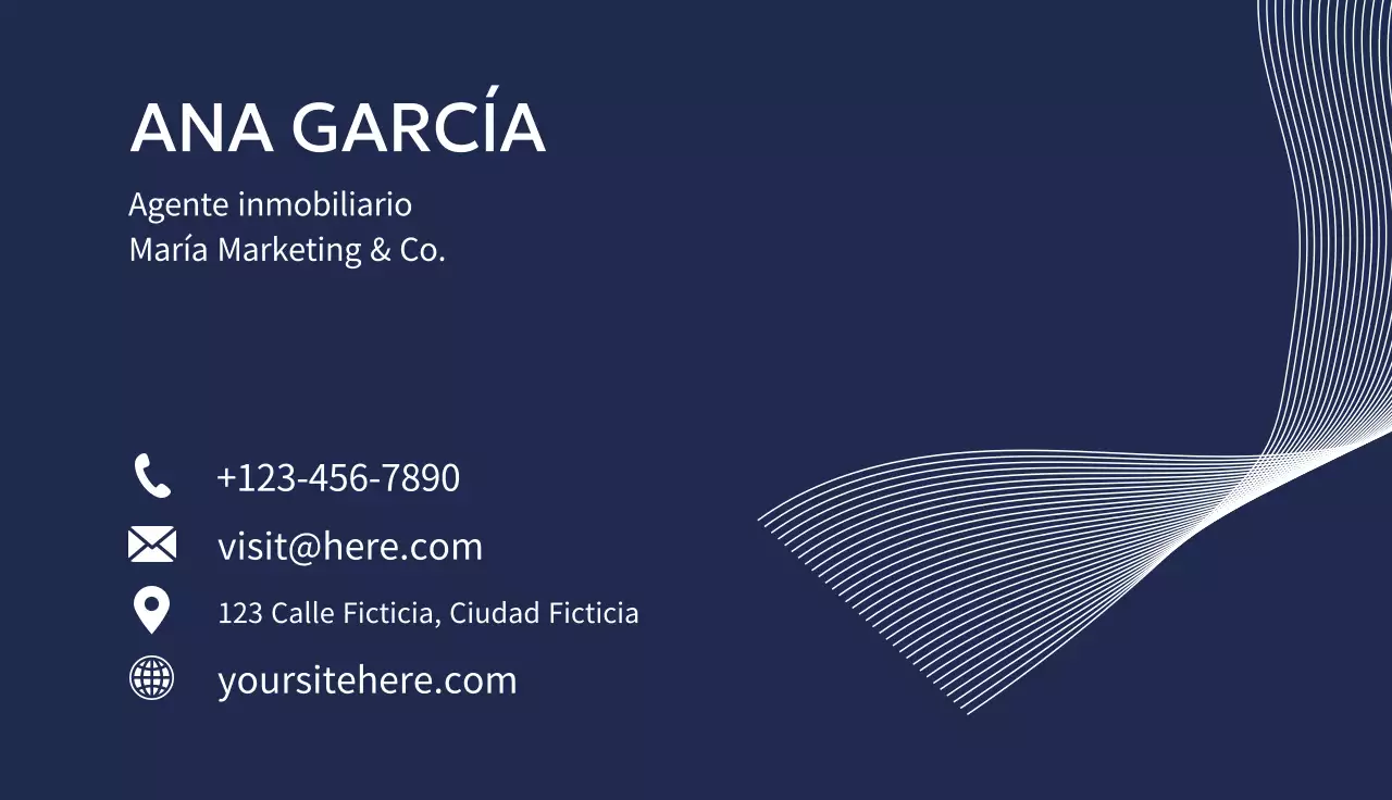 tarjeta inmobiliaria navy modern