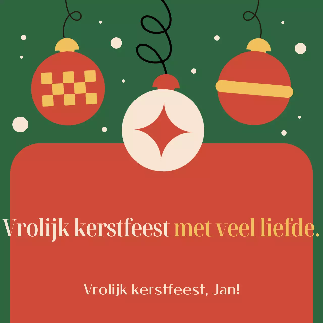 Rode Vintage Kerstplanning