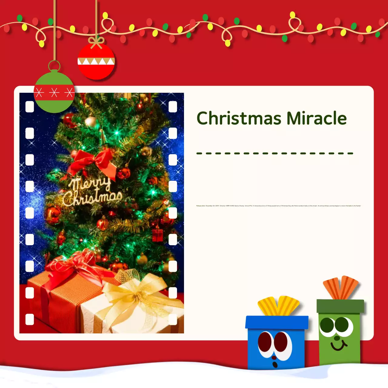 Red Festive Winter Advertisement Instagram Carousel