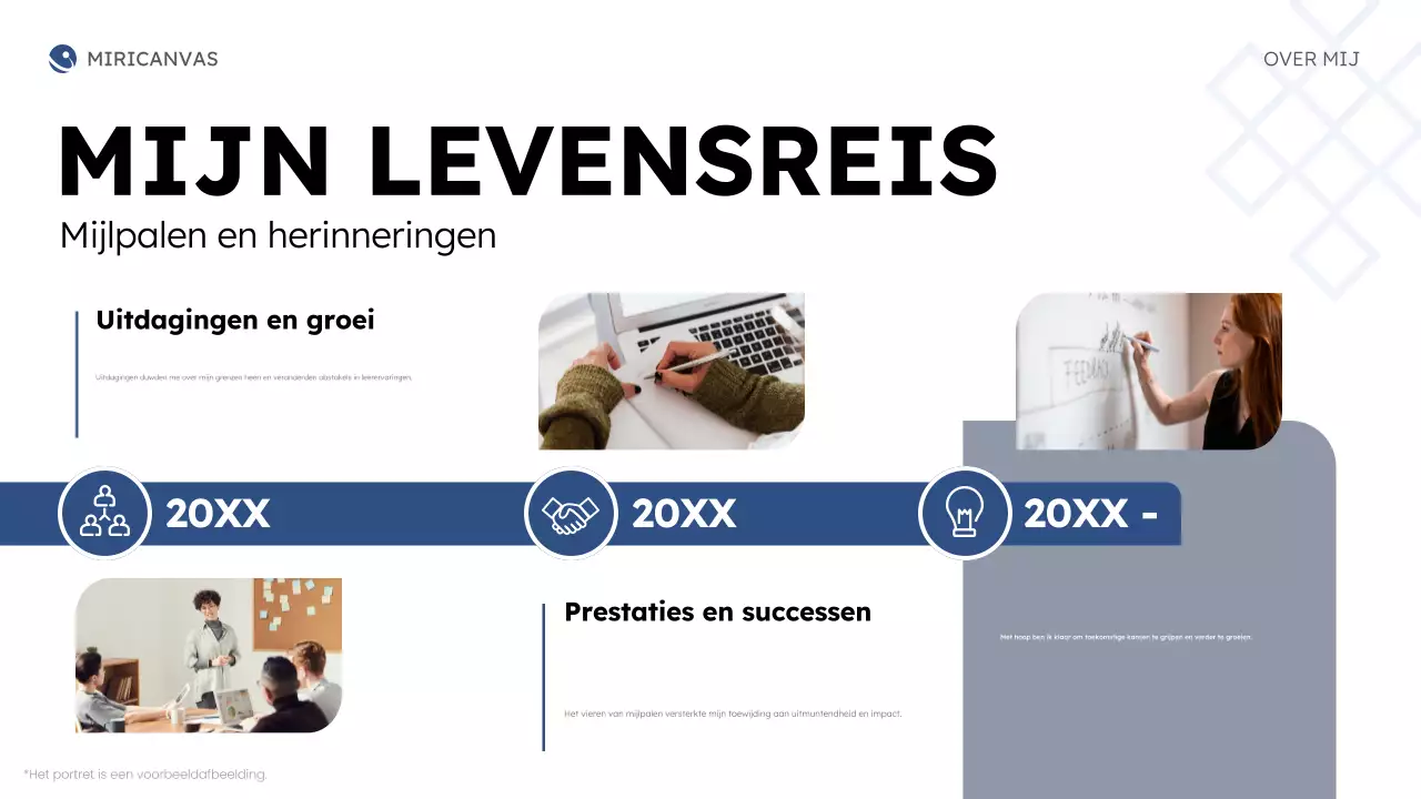 blauw modern over mij bedrijf