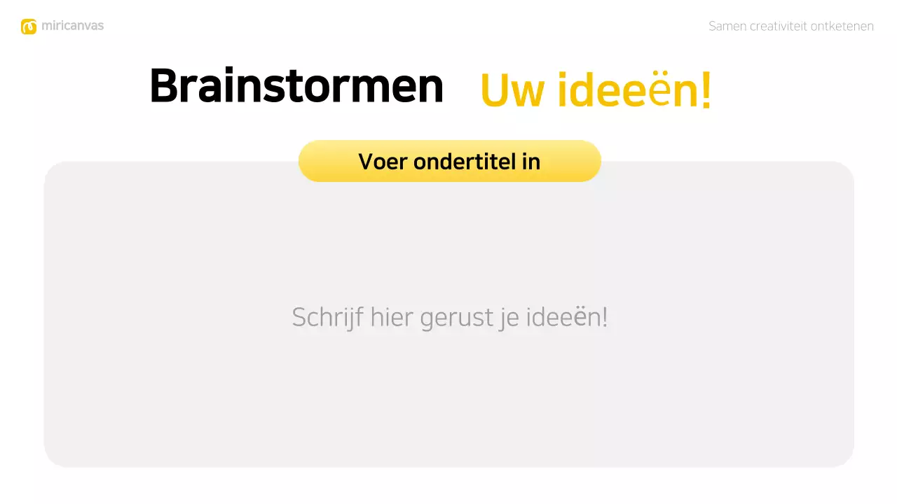 gele moderne brainstorm layout
