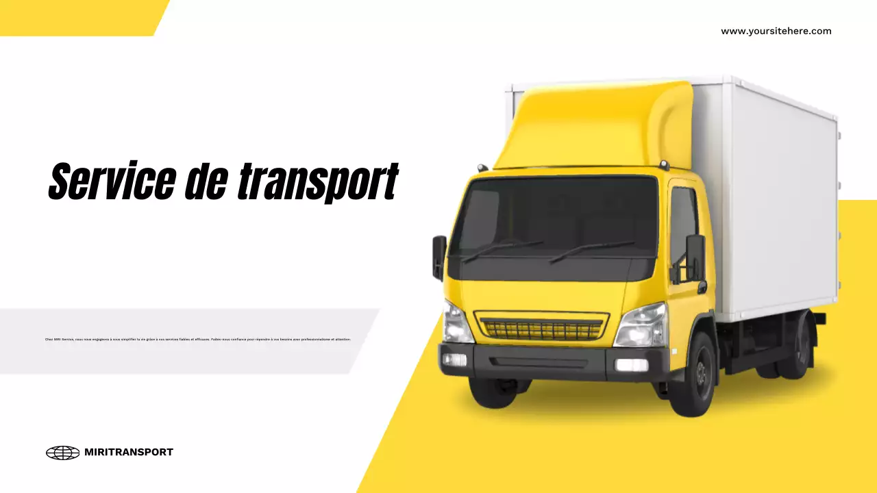 présentation des transports modernes en jaune