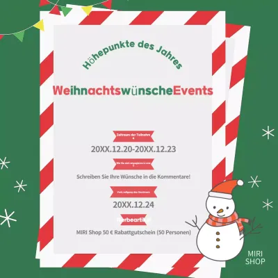 Grüne Weihnachtsveranstaltungen