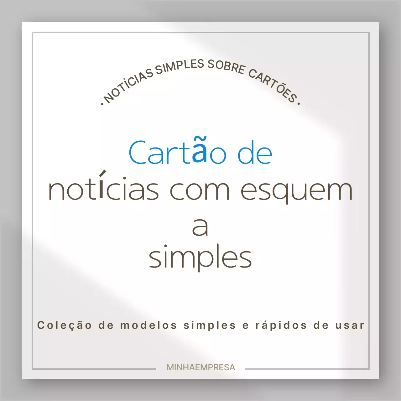 Explicação do design simples branco