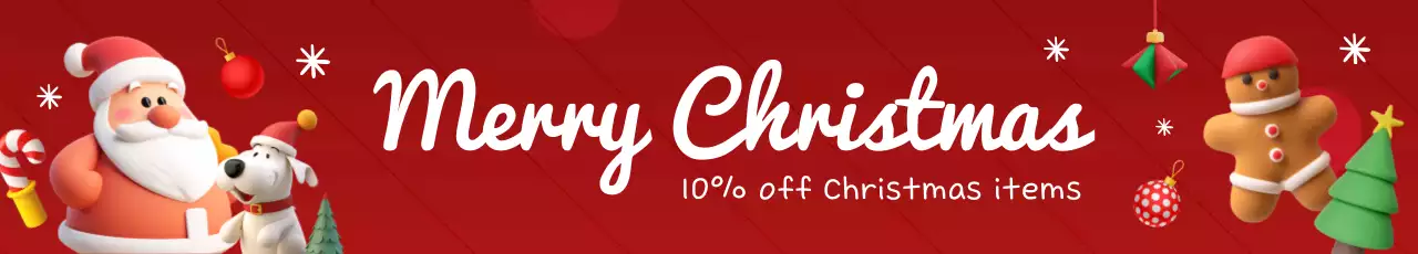 Banner de promoção de Natal tradicional vermelho