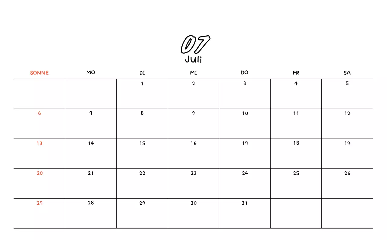 Niedliche Zeichnung Fotokalender