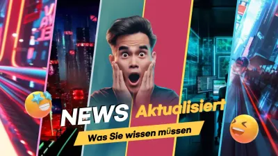 neon modern news ankündigung