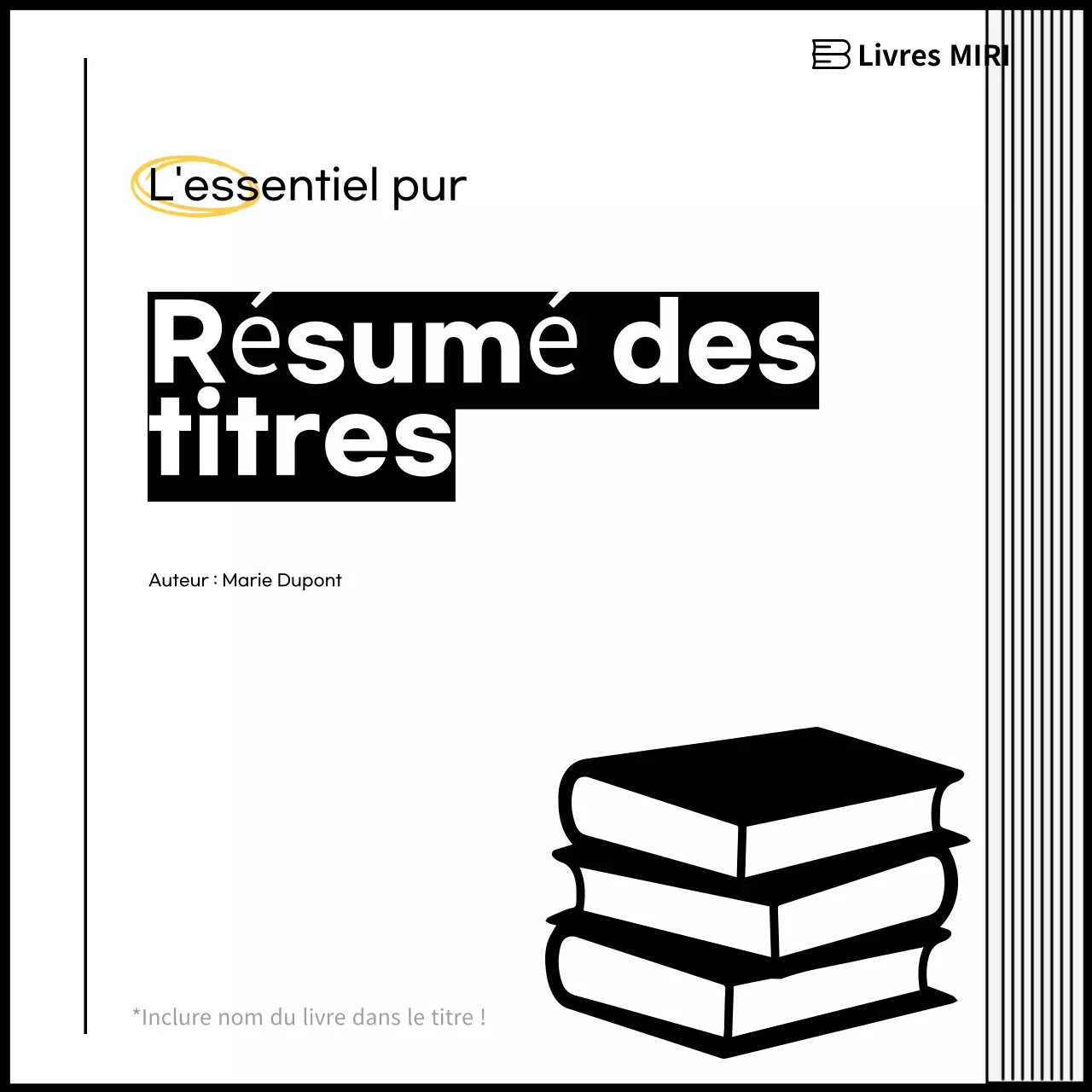 Promouvoir la lecture simple en noir et blanc