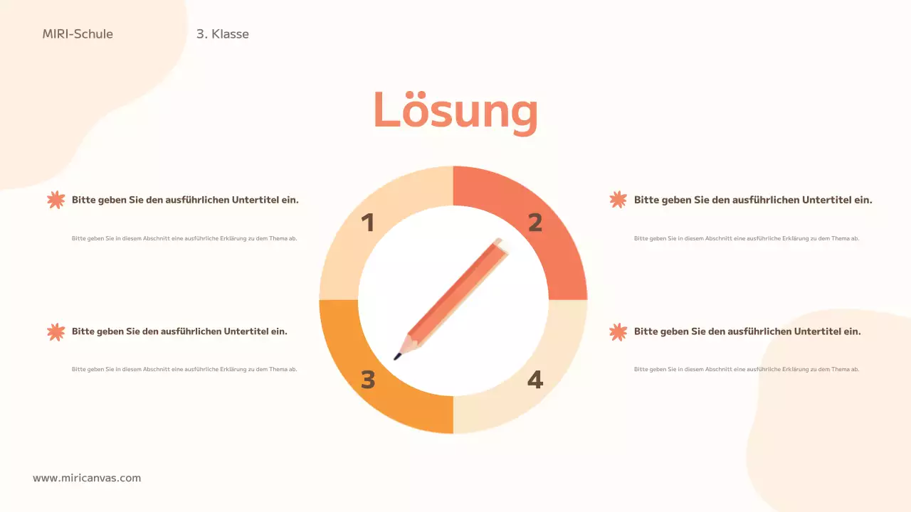 orangefarbene trendige Bildungsklasse