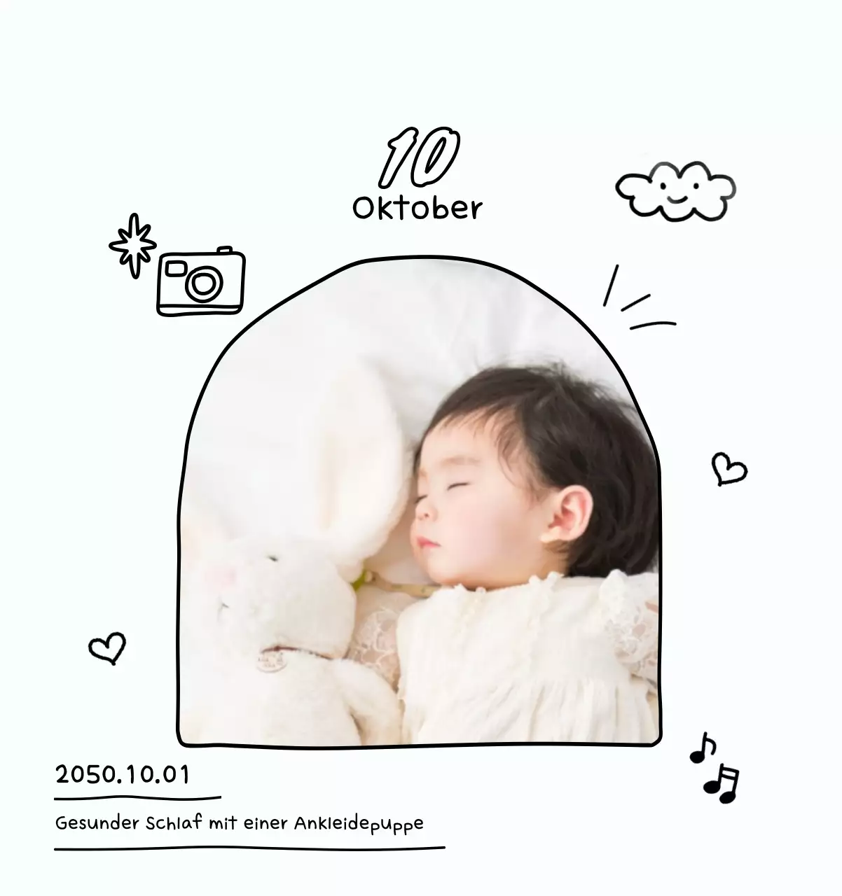 Niedlicher Neujahrs-Fotokalender