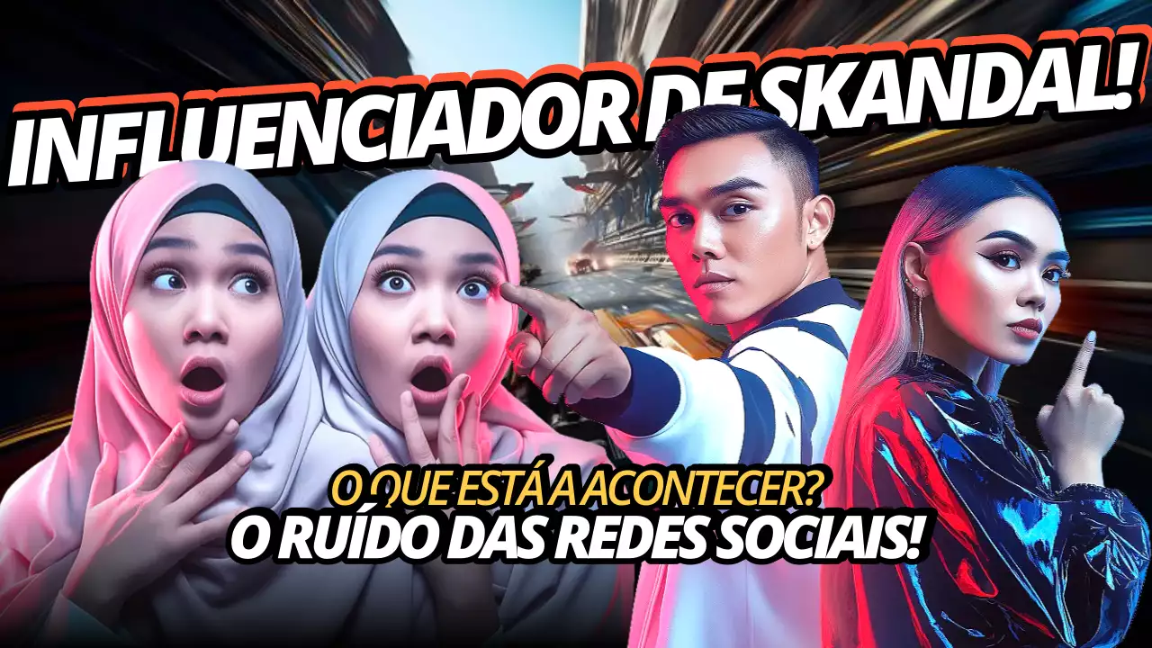 anúncio de influenciador moderno e colorido
