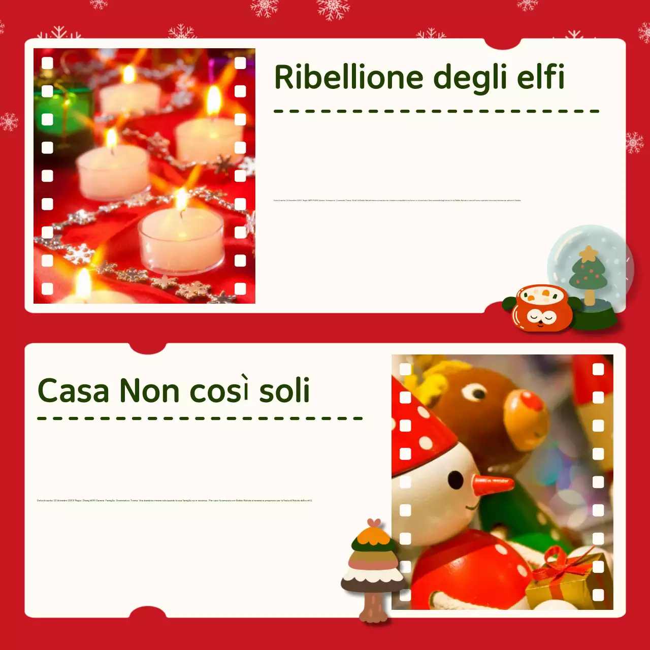 Pubblicità di raccomandazioni di film rossi