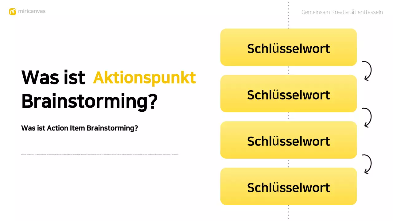 gelbes modernes Brainstorming-Layout