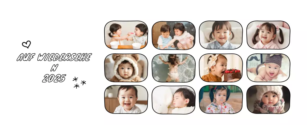 Niedlicher Neujahrs-Fotokalender