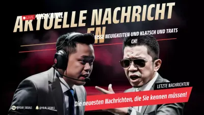 red modern news ankündigung