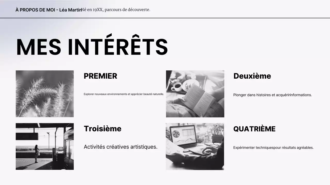 portefeuille de présentation moderne gris blanc