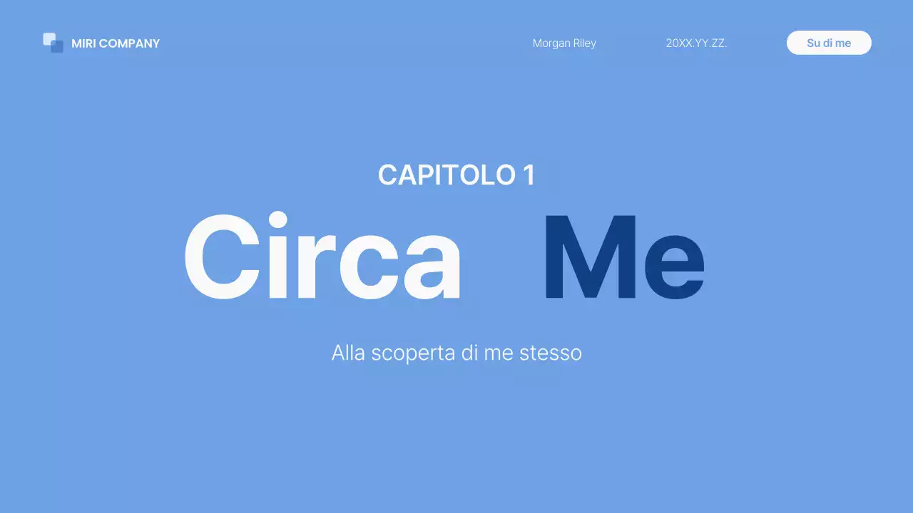 passo di autopresentazione moderno e blu