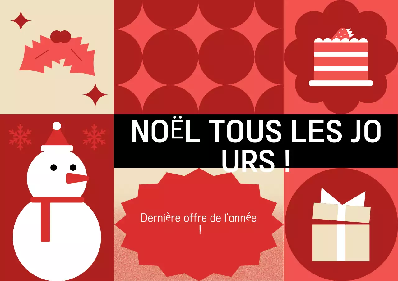 Promotion de Noël vintage rouge