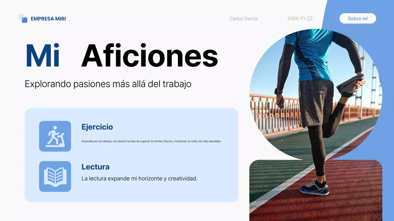 tono de autopresentación blue modern