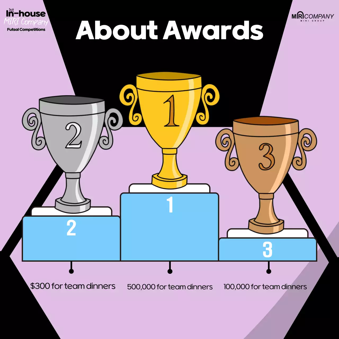 Carrossel de promoção de futsal moderno azul no Instagram