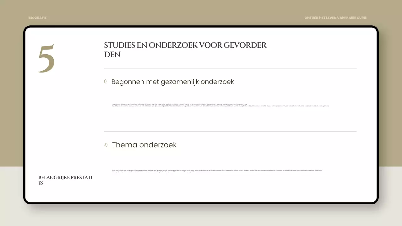 presentatie zwarte klassieke biografie