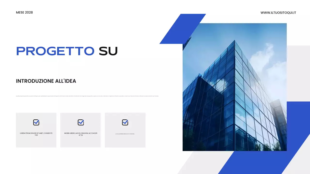 presentazione aziendale moderna blu