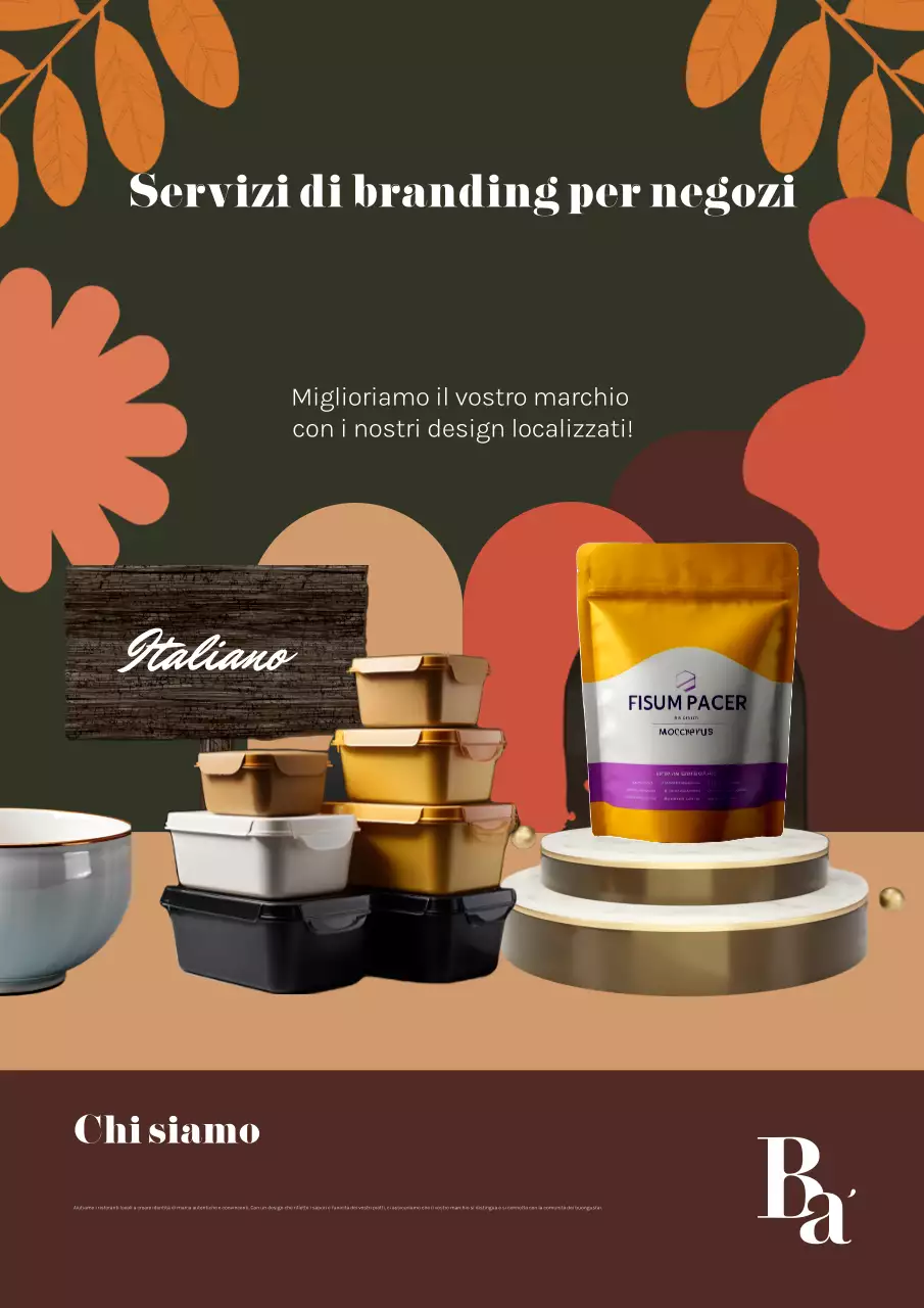 Pubblicità arancione di marca moderna