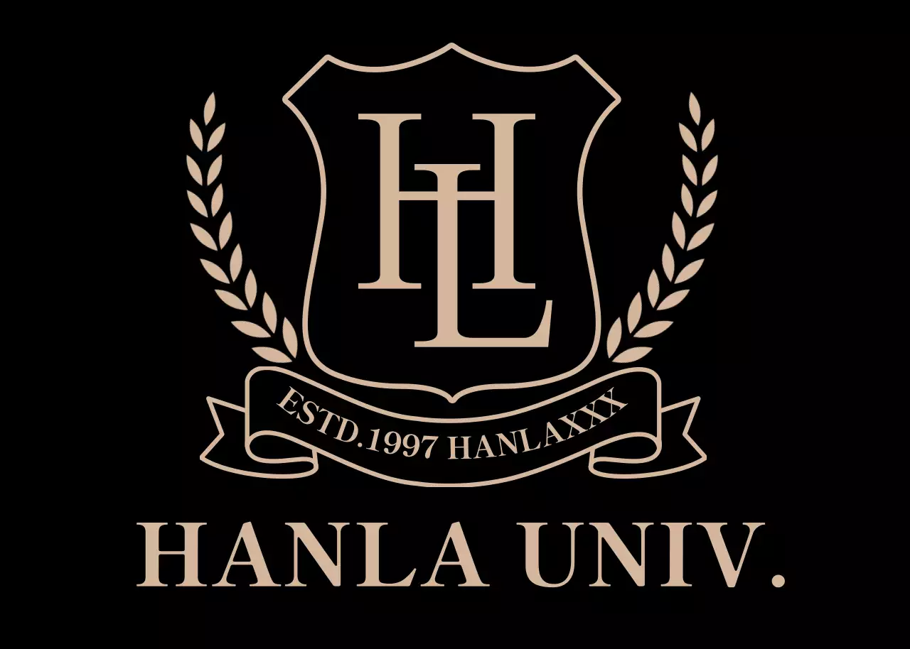 Logo universitas klasik berwarna emas