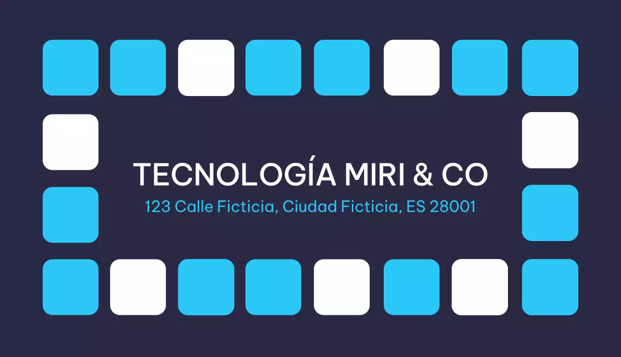 tarjeta de visita moderna azul