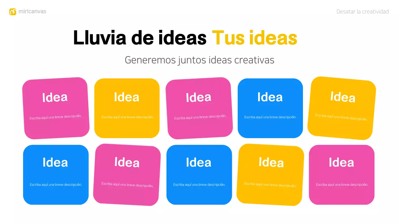 colorido y moderno diseño de brainstorming