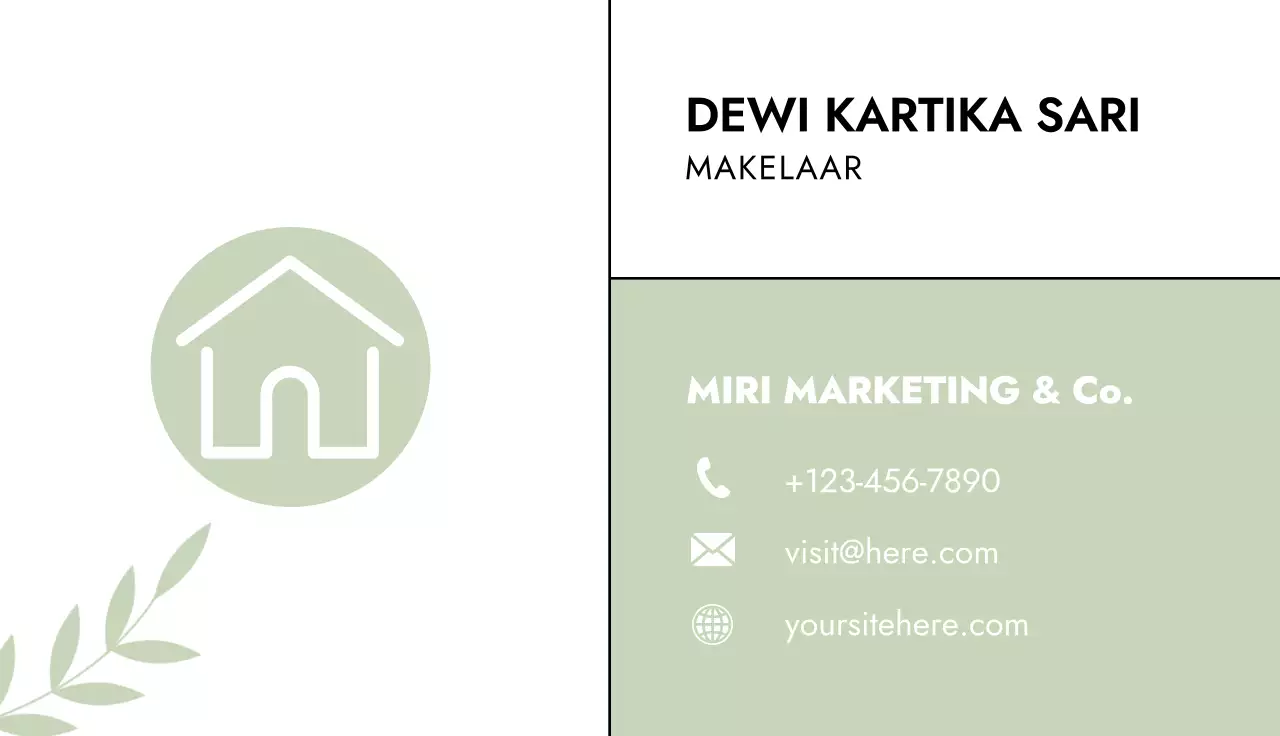 sage minimaal visitekaartje onroerend goed