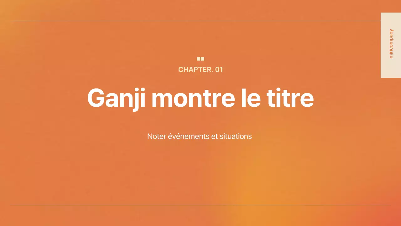Documentation sur la présentation simple d'Orange