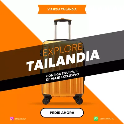 promoción de viajes orange modern