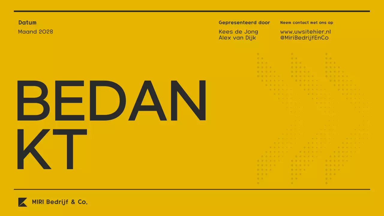 geel modern ondernemingsplan