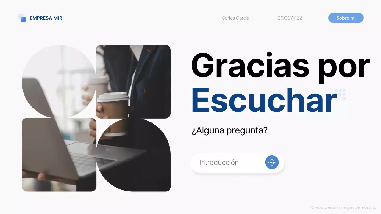 tono de autopresentación blue modern