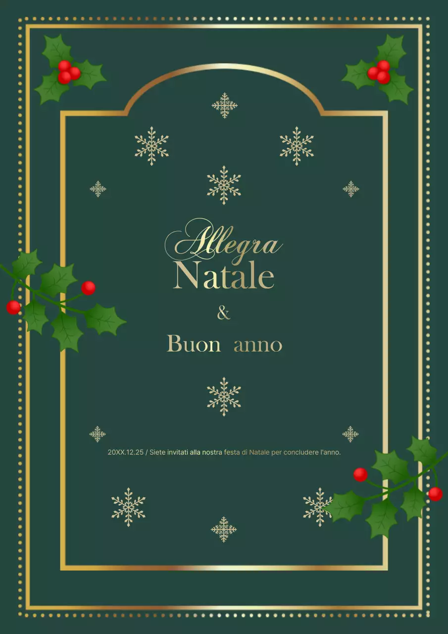 Invito natalizio classico astratto