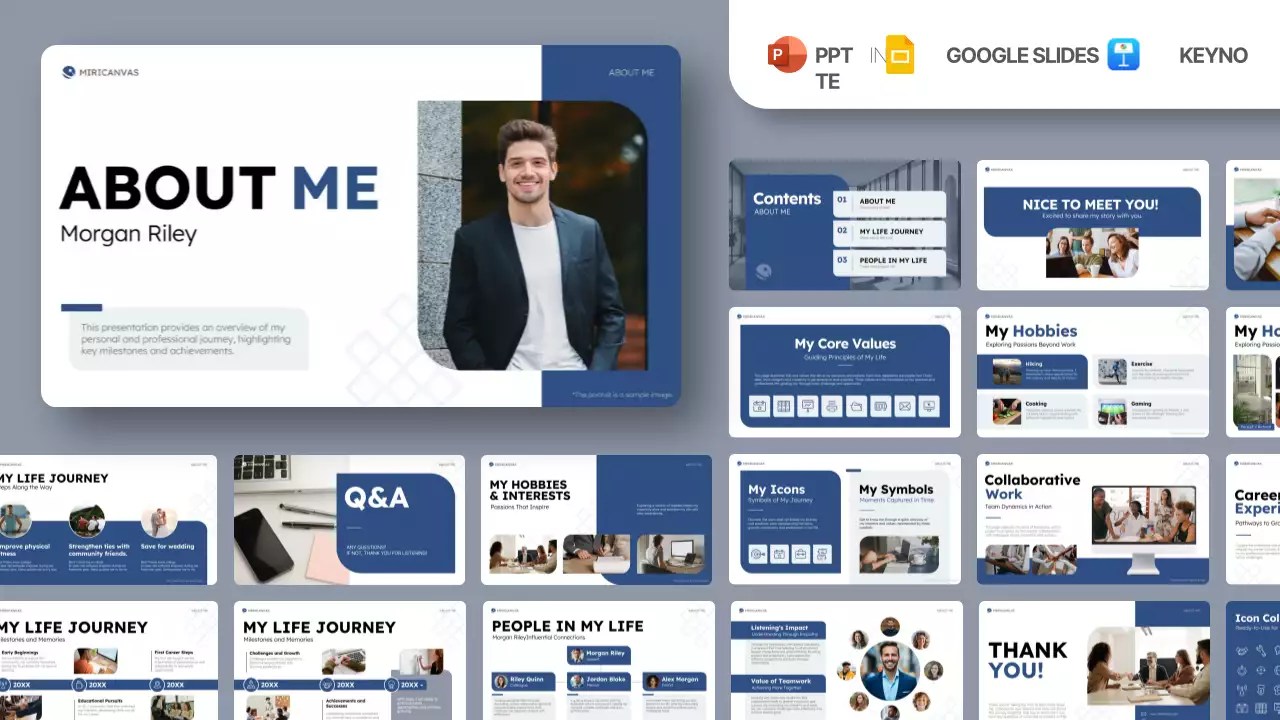 blue modern about me business