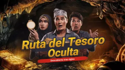 aventura marrón anuncio del tesoro