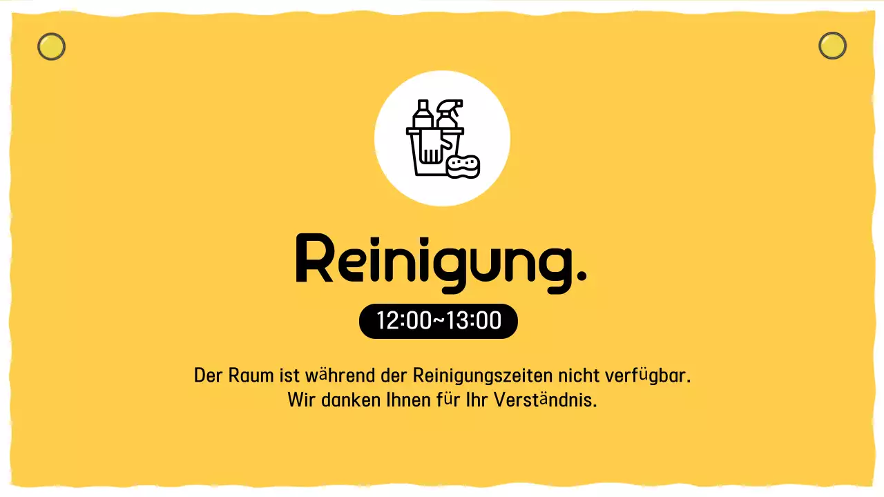 Gelbe kitschige Offline-Ankündigungen