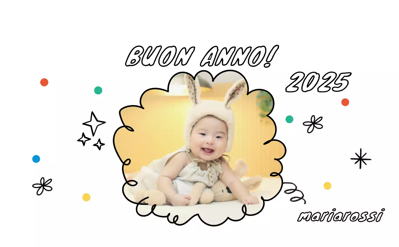 Calendario fotografico con disegno carino