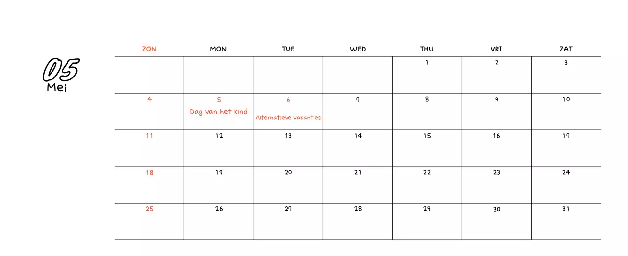 Schattige nieuwjaarskalender
